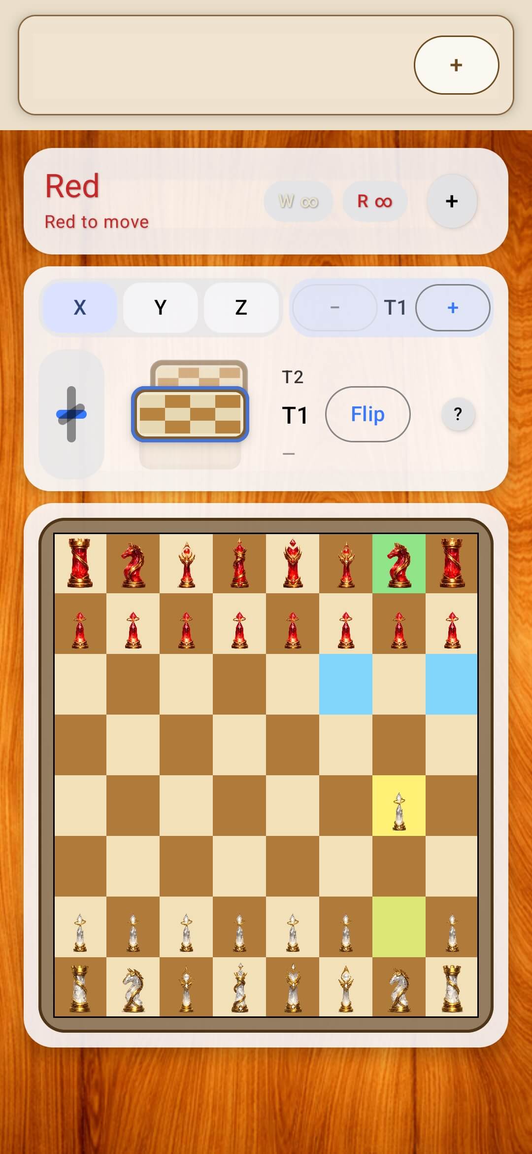 Chess of the Gods board interface.