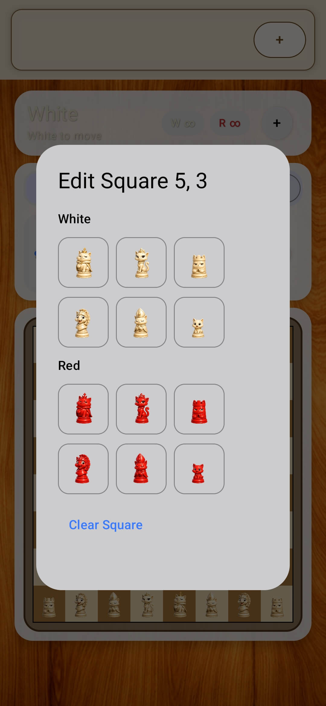 Chess of the Gods edit square dialog.